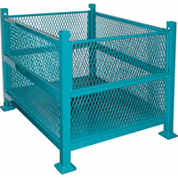 Open Mesh Containers, 2 Drop Gates, 3000 lbs. Capacity, 34.5" W x 40.5" D x 32.25" H CA398 | Globex Building Supplies Inc.