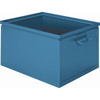 Steel Stacking Box, 7.5" W x 13" D x 6" H, Blue CA813 | Globex Building Supplies Inc.