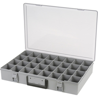 Compartment Case, Plastic, 32 Slots, 18-1/2" W x 13" D x 3" H, Grey CB497 | Globex Building Supplies Inc.