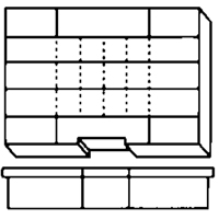 Compartment Case, Plastic, 15-1/2" W x 11-3/4" D x 2-1/2" H, Grey CB498 | Globex Building Supplies Inc.