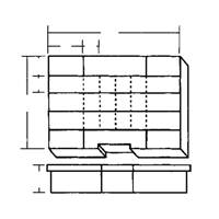 Compartment Case, Plastic, 24 Slots, 15-1/2" W x 11-3/4" D x 2-1/2" H, Grey CB499 | Globex Building Supplies Inc.