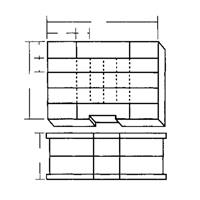Compartment Case, Plastic, 48 Slots, 15-1/2" W x 11-3/4" D x 5" H, Grey CB500 | Globex Building Supplies Inc.