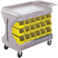 Pro Cart With Yellow Bins, Double-sided, 36 bins, 45-5/18" W x 24" D x 34-3/4" H CC832 | Globex Building Supplies Inc.