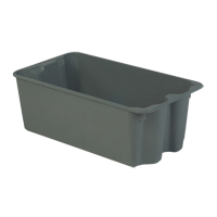 Stack-N-Nest<sup>®</sup> Plexton Containers, 16.9" W x 30.6" D x 11.1" H, Grey CD204 | Globex Building Supplies Inc.