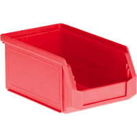 Hopper Stackable Bin, 5" W x 3" H x 6" D, Red CD334 | Globex Building Supplies Inc.