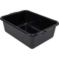All-Purpose Flat-Bottom Storage Tub, 7" H x 15" D x 21" L, Plastic, Black CG212 | Globex Building Supplies Inc.