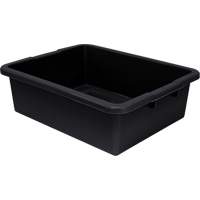 All-Purpose Ribbed-Bottom Storage Tub, 7" H x 17" D x 22" L, Plastic, Black CG224 | Globex Building Supplies Inc.