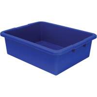 All-Purpose Ribbed-Bottom Storage Tub, 7" H x 17" D x 22" L, Plastic, Blue CG225 | Globex Building Supplies Inc.