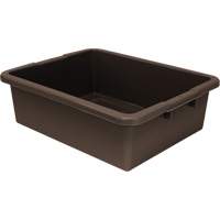 All-Purpose Ribbed-Bottom Storage Tub, 7" H x 17" D x 22" L, Plastic, Brown CG226 | Globex Building Supplies Inc.