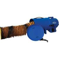 8" Air Blower with 25' Ducting & Canister, 1/4 HP, 816 CFM EB538 | Globex Building Supplies Inc.