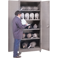 Heavy Gauge Storage Cabinets, Steel, 3 Shelves, 60" H x 36" W x 21" D, Grey FB012 | Globex Building Supplies Inc.