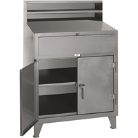Cabinet Shop Desks, 36" W x 28" D x 54" H, Grey FG844 | Globex Building Supplies Inc.