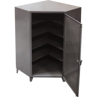 Corner Cabinets, Steel, 4 Shelves, 72" H x 48" W x 24" D, Grey FG850 | Globex Building Supplies Inc.