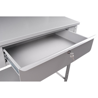 Open Floor Style Shop Desk, 34-1/2" W x 30" D x 53" H, Grey FI519 | Globex Building Supplies Inc.