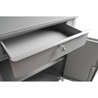 Cabinet Style Shop Desk, 34-1/2" W x 30" D x 53" H, Grey FI520 | Globex Building Supplies Inc.