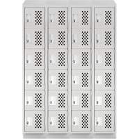Assembled Clean Line™ Perforated Economy Lockers FL356 | Globex Building Supplies Inc.