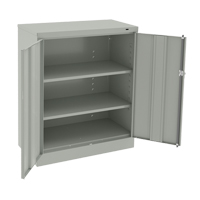 Counter High Cabinet, Steel, 2 Shelves, 42" H x 36" W x 18" D, Light Grey FL643 | Globex Building Supplies Inc.