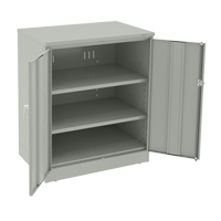 Deluxe Counter High Cabinet, Steel, 2 Shelves, 42" H x 36" W x 24" D, Light Grey FL644 | Globex Building Supplies Inc.