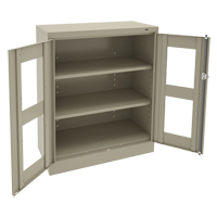 C-Thru Counter High Cabinet, Steel, 2 Shelves, 42" H x 36" W x 18" D FL647 | Globex Building Supplies Inc.