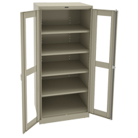 Deluxe C-Thru Storage Cabinet, Steel, 4 Shelves, 78" H x 36" W x 24" D FL649 | Globex Building Supplies Inc.