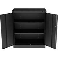 Standard Counter-High Cabinet, Steel, 2 Shelves, 42" H x 36" W x 18" D, Black FL777 | Globex Building Supplies Inc.