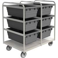 Mobile Tub Rack, Double-sided, 6 bins, 26" W x 36" D x 42" H FM029 | Globex Building Supplies Inc.