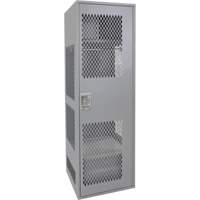 Gear Locker with Door, Steel, 24" W x 18" D x 72" H, Grey FN467 | Globex Building Supplies Inc.