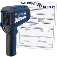 Professional Infrared Thermometer with Integrated Type K Thermocouple & Calibration Certificate, -58 - 3362°F (-50 - 1850°C), 55:1, Adjustable Emmissivity ID030 | Globex Building Supplies Inc.