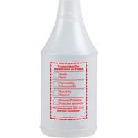 Round Spray Bottle with WHMIS Label, 24 oz. JN108 | Globex Building Supplies Inc.