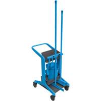 HyGo Mobile Cleaning Station, 30.7" x 20.9" x 40.6", Plastic/Stainless Steel, Blue JQ264 | Globex Building Supplies Inc.