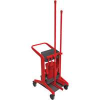 HyGo Mobile Cleaning Station, 30.7" x 20.9" x 40.6", Plastic/Stainless Steel, Red JQ265 | Globex Building Supplies Inc.