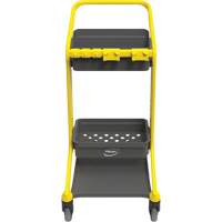 HyGo Mobile Cleaning Station, 30.7" x 20.9" x 40.6", Plastic/Stainless Steel, Yellow JQ267 | Globex Building Supplies Inc.