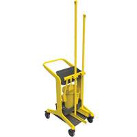 HyGo Mobile Cleaning Station, 30.7" x 20.9" x 40.6", Plastic/Stainless Steel, Yellow JQ267 | Globex Building Supplies Inc.