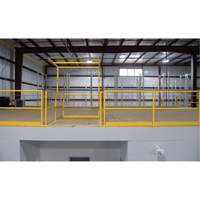 Mezzanine Safety Gate, 68-1/2" L x 42" H, 80-1/16" Raised, Yellow KI289 | Globex Building Supplies Inc.