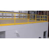 Mezzanine Safety Gate, 68-1/2" L x 42" H, 80-1/16" Raised, Yellow KI289 | Globex Building Supplies Inc.