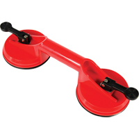 Manually Operated Hand Vacuum Cups - Double Handcup, 66 lbs. Capacity, 4-5/8", Lever, 13" Handle Length LA860 | Globex Building Supplies Inc.