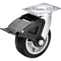 Total Locking Caster, Swivel with Brake, 6" (152.4 mm), Rubber, 450 lbs. (204 kg.) MD777 | Globex Building Supplies Inc.