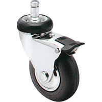 Comfort Roll Caster, Swivel with Brake, 2" (51 mm) Dia., 125 lbs. (57 kg.) Capacity MJ022 | Globex Building Supplies Inc.