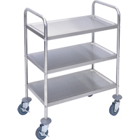 Shelf Cart, 3 Tiers, 16" W x 35" H x 26" D, 200 lbs. Capacity MN550 | Globex Building Supplies Inc.