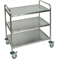 Shelf Cart, 3 Tiers, 21" W x 37" H x 23-1/2" D, 200 lbs. Capacity MN552 | Globex Building Supplies Inc.