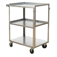 Shelf Carts, 3 Tiers, 15-1/2" W x 32-1/8" H x 24" D, 300 lbs. Capacity MO250 | Globex Building Supplies Inc.