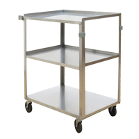Shelf Carts, 3 Tiers, 18" W x 32" H x 27-3/8" D, 500 lbs. Capacity MO253 | Globex Building Supplies Inc.