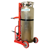 Hydraulic Large Liquid Gas Cylinder Cart HLCC, Polyurethane Wheels, 20" W x 20" D Base, 1000 lbs. MO347 | Globex Building Supplies Inc.