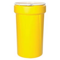 Nestable Polyethylene Drum, 55 US gal (45 imp. gal.), Open Top, Yellow MO765 | Globex Building Supplies Inc.