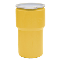 Nestable Polyethylene Drum, 14 US gal (11.7 imp. gal.), Open Top, Yellow MO769 | Globex Building Supplies Inc.