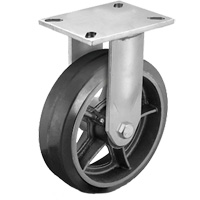 Heavy-Duty Plate Caster, Swivel, 6" (152.4 mm), Rubber, 450 lbs. (204 kg.) MO882 | Globex Building Supplies Inc.