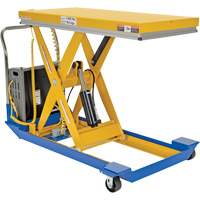 DC Powered & Manual Scissor Lift Table, Steel, 48" L x 24" W, 1000 lbs. Capacity MP198 | Globex Building Supplies Inc.