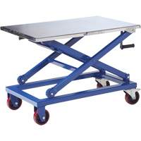 Manual Scissor Lift Table, 37" L x 23-1/2" W, Stainless Steel, 660 lbs. Capacity MP199 | Globex Building Supplies Inc.