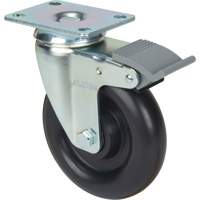 Caster, Swivel with Brake, 5" (127 mm), Polyolefin, 250 lbs. (113.4 kg) MP580 | Globex Building Supplies Inc.