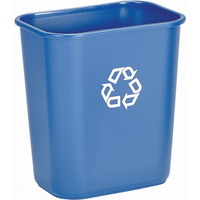Recycling Container , Deskside, Plastic, 28-1/8 US Qt. NA737 | Globex Building Supplies Inc.